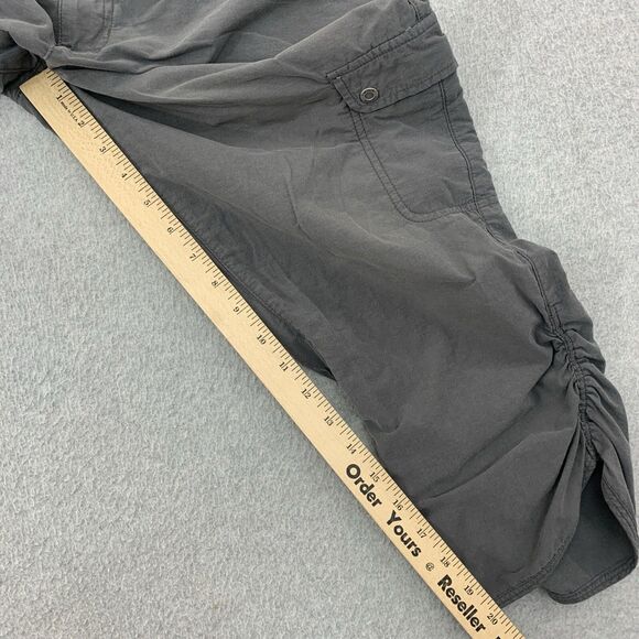 Woolrich Cropped Pants Size 10 Rouched Gray Hiking Nylon Blend Gray - Picture 9 of 16